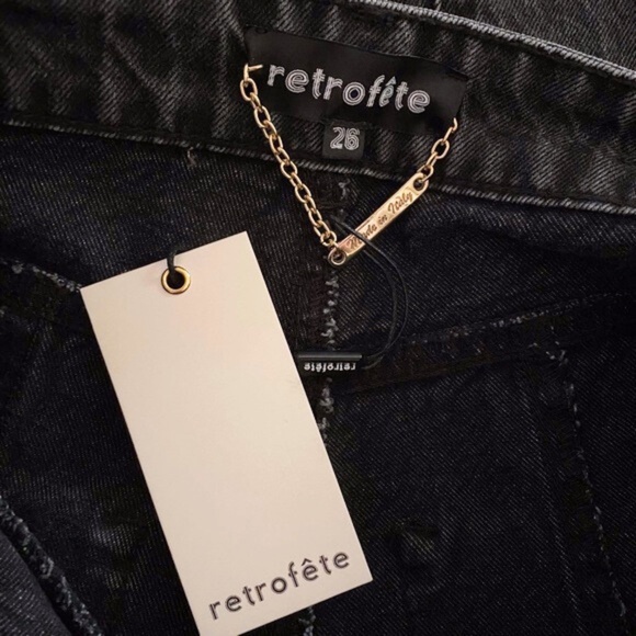 NEW Retrofete Taylor Jeans Black 26 - Picture 15 of 17